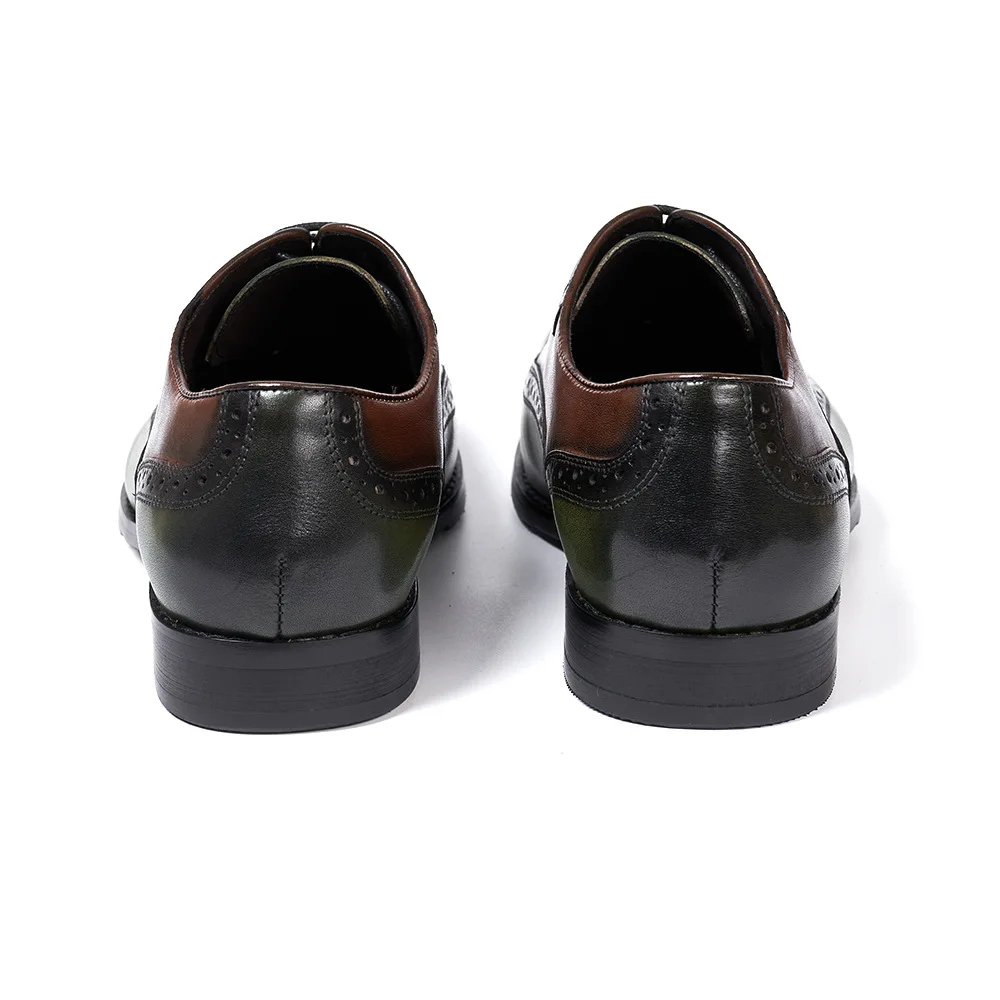 Genuine Leather Men's Dress Shoes Closed Toe Lace-up Anti-slip Office & Career Rubber Outsole Spring Autumn Winter