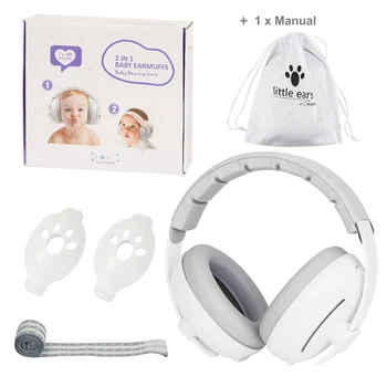 EM1009SK 2-in-1 Baby Earmuffs Infant Sleeping Ear Protector Kids Hearing Protection Soundproof Ear ABS Safety Noise Reduction