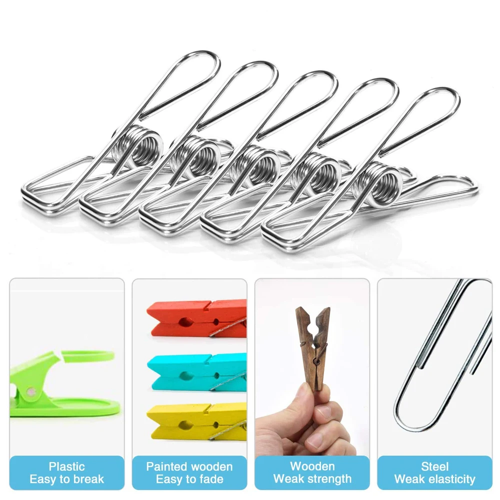 Custom Clothes Pegs Soft Grip Stainless Steel Heavy Torsion Clothespin ...