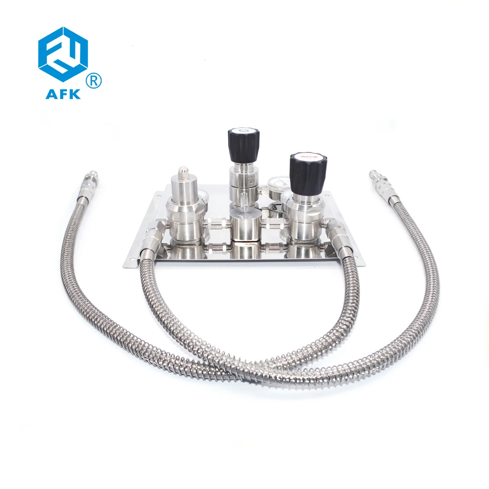 AFK R1100 Model Semi Automatic Changeover Switch with 2 Flexible Hoses Regulator