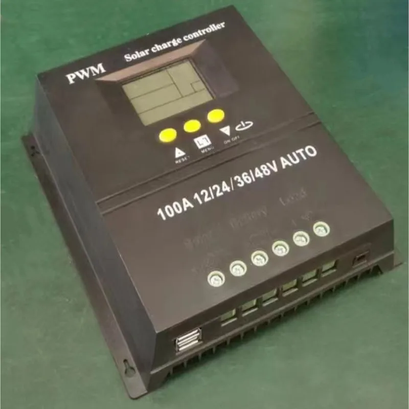 Produktbild von 100A MPPT Solar Laderegler 12V/24V/36V/48V – LCD-Display, 2x USB, Für Batterie & PV-Anlage