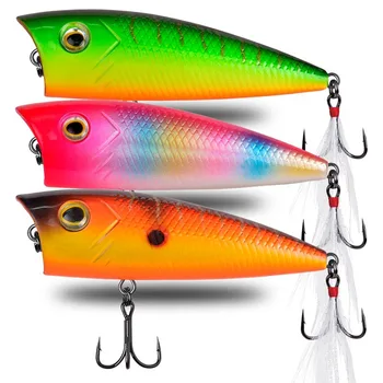 Lure Bass Topwater Cormorant ABS 70mm 10g 60mm 7g Paddle Tail Artificial Hard Bait Noctilucent Color Surface Fishing – Popper – view 2