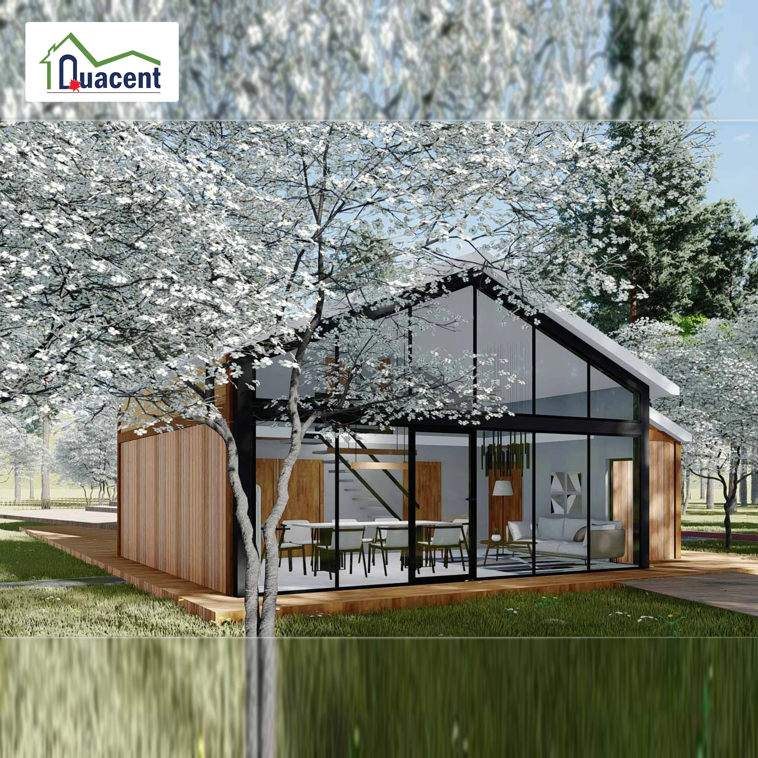 Quacent New Design Modern Prefabricated Villa Holiday House Accommodation Prefab Garden Office
