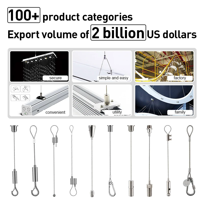 Высокое напряжение провода из нержавеющей стали веревки потолок подвеска кабель висит наборы с терминала
