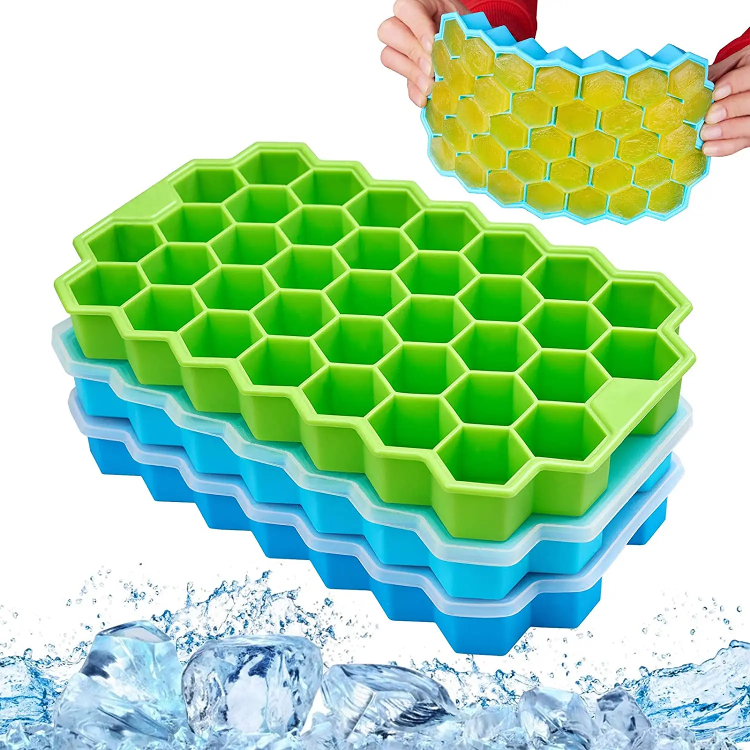 New Design Silicone Ice Ball Maker Ice Cube Tray 4 Spherical Balls Ice