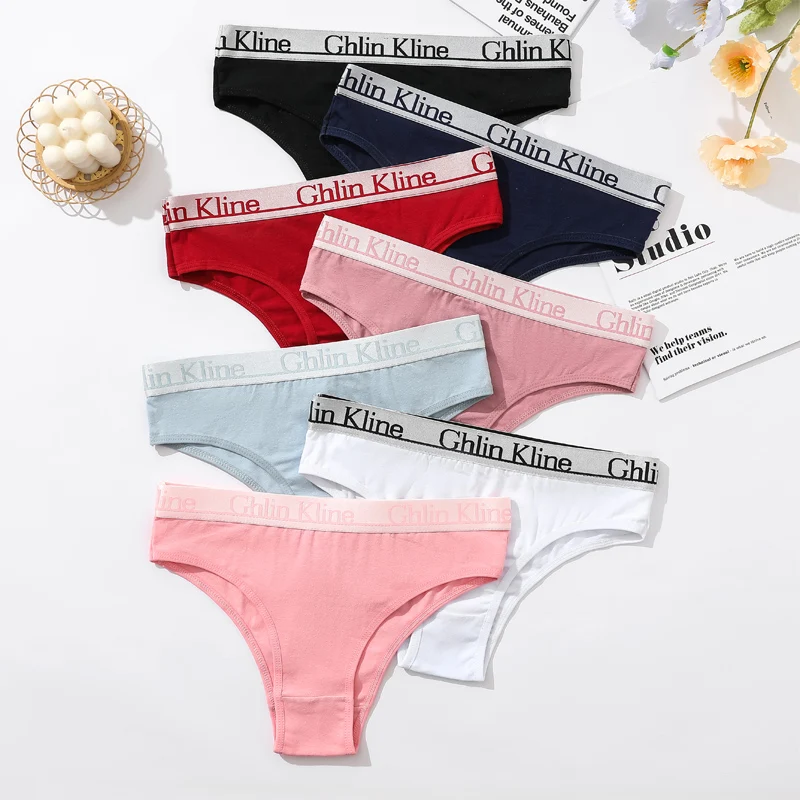 Ghlin Kline Lingerie Female Underpants Solid Color 4XL Sexy Panties Women  Lady Underwear Briefs Mid Rise