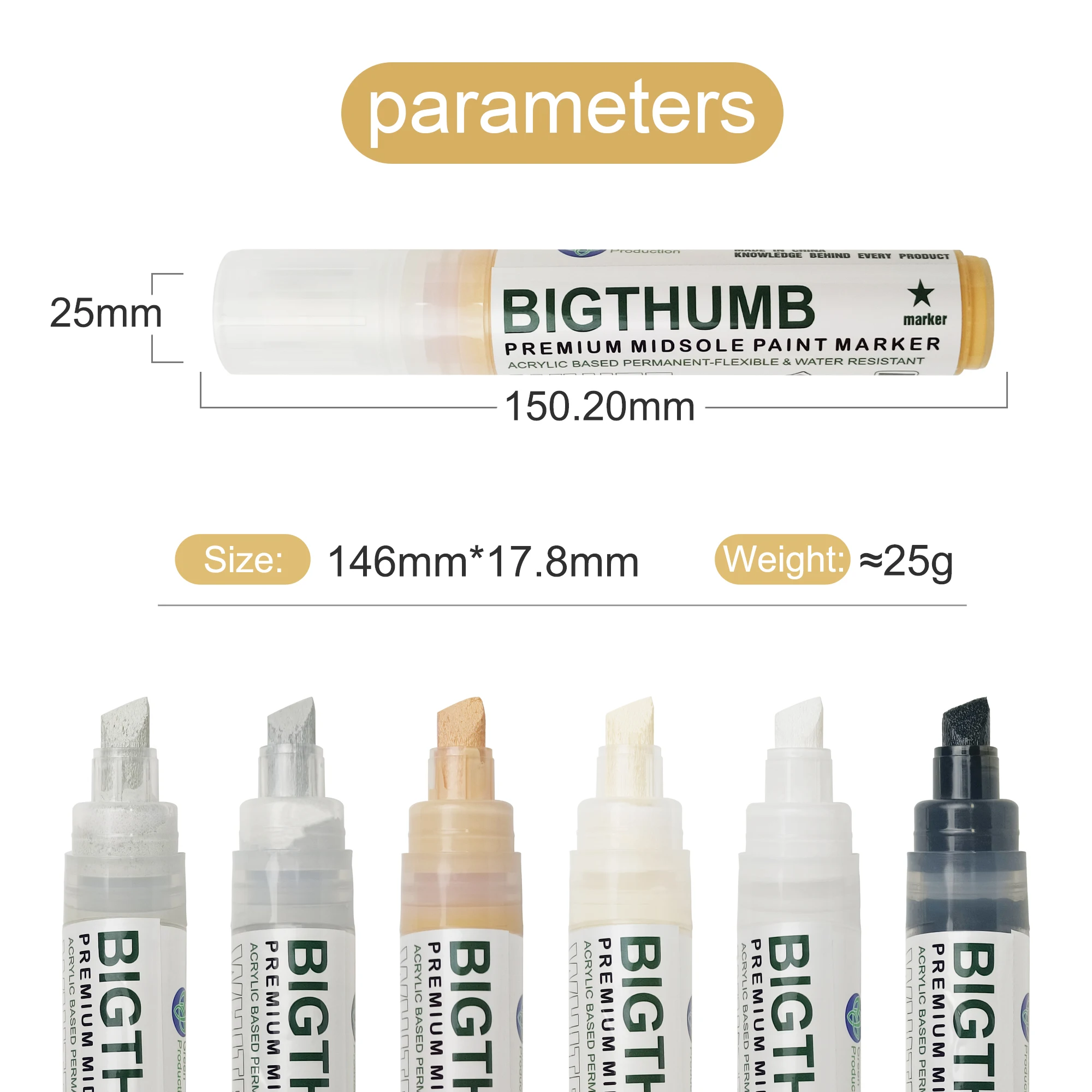 Personalized Customized Leather Midsole Marker Water Based Sneaker