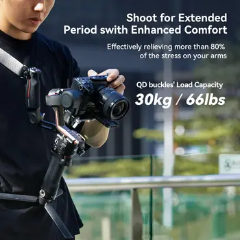 SmallRig RS3 RS2 Weight-Reducing Shoulder Strap Compatible with Sling Handle for Gimbal Belt with QD Quick Release Buckles detail image