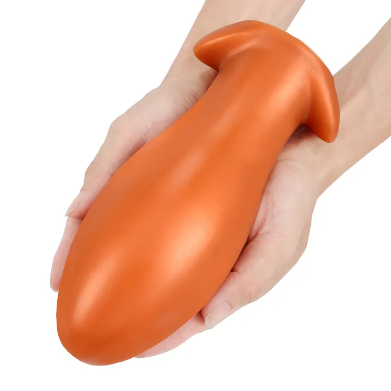 Using thick sex toy for anal sex