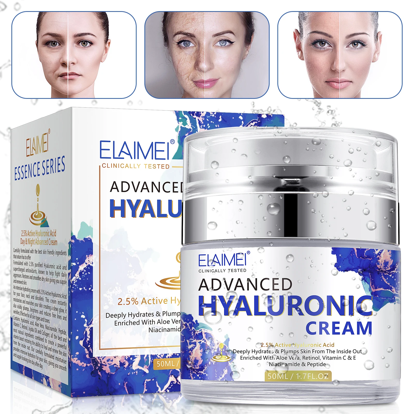 Elaimei Vitamin A Face Cream Anti Aging Wrinkle Day Night Collagen