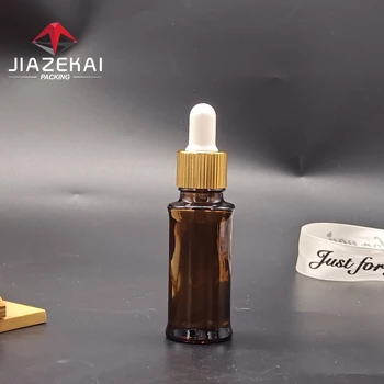 Cosmetic Serum Skincare Packaging Lotion Avoid Light  Glass Bottle Flat Glass Dropper for False Eyelashes Skin Care Cream