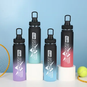 High-Looking Large-Capacity Gradient Plastic Cup High-Temperature-Resistant Space Kettle Portable Sports Water Kettle for Tours