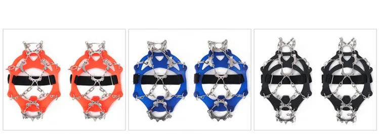 
 Лед Тяговых Бутсы кошки снег шипы ручки с 13 зубы марганцевой стали для сапог  