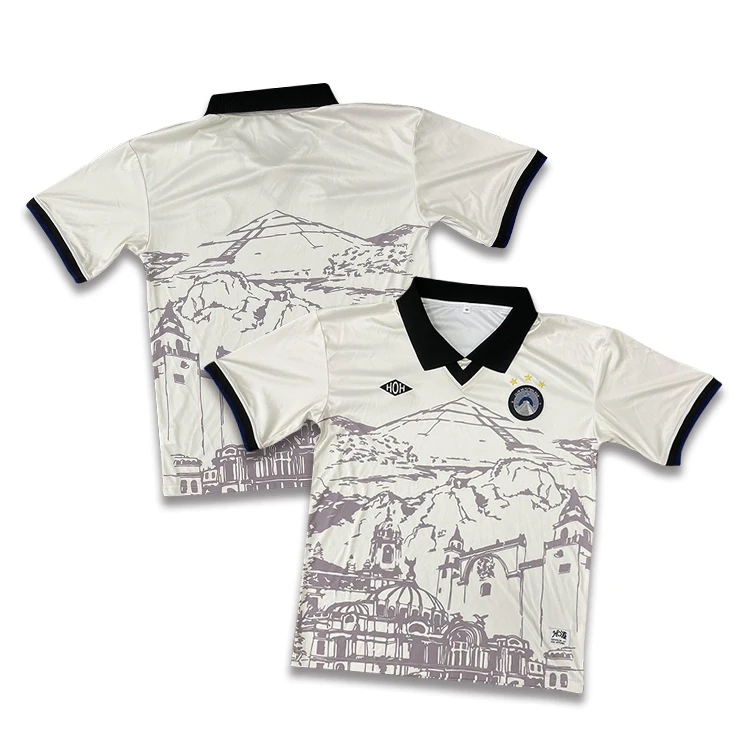 Custom Breathable Fabric Design Lattice Sublimation Football Soccer Shirts
