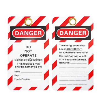 Qvand Electrical Safety Lockout Tagout Loto Tag Lock Out Danger Pvc ...