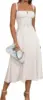 Solid white-wide shoulder straps