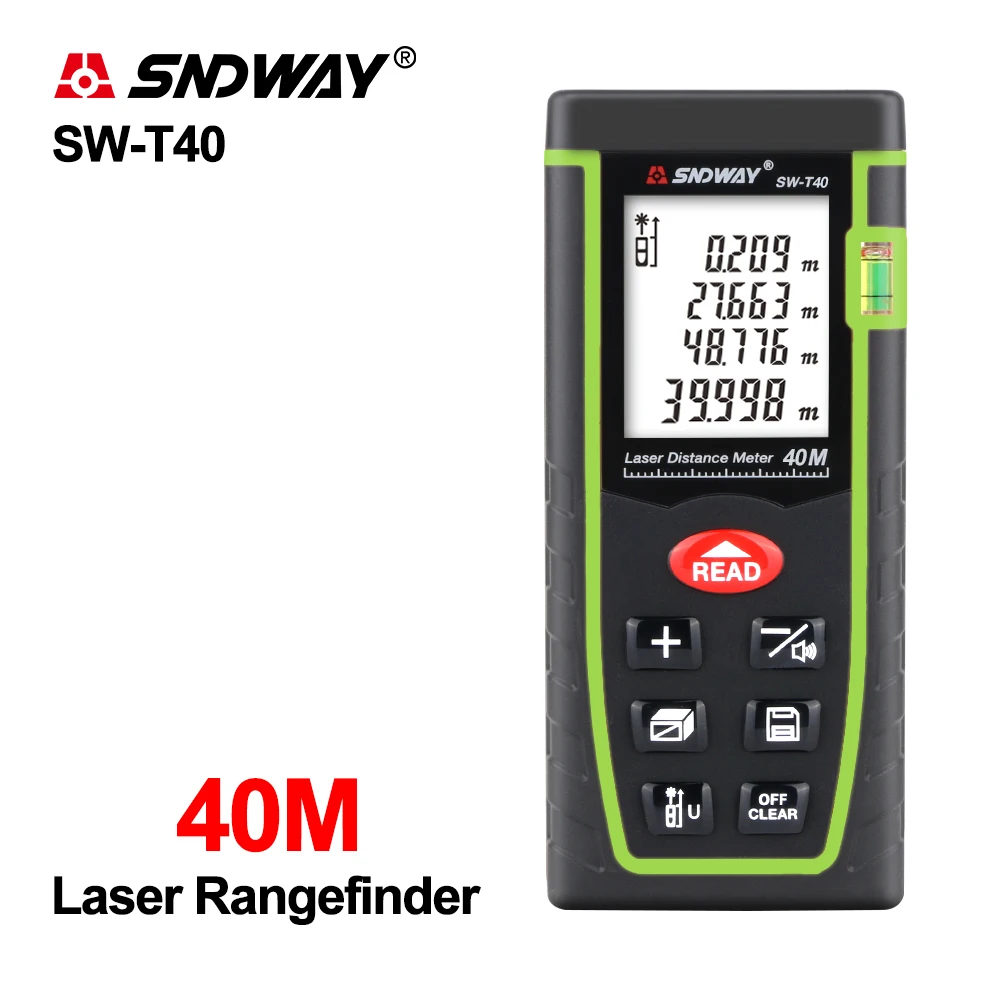 SNDWAY Trena Laser Rangefinder Laser Distance Measure Meter Ruler Range Finder