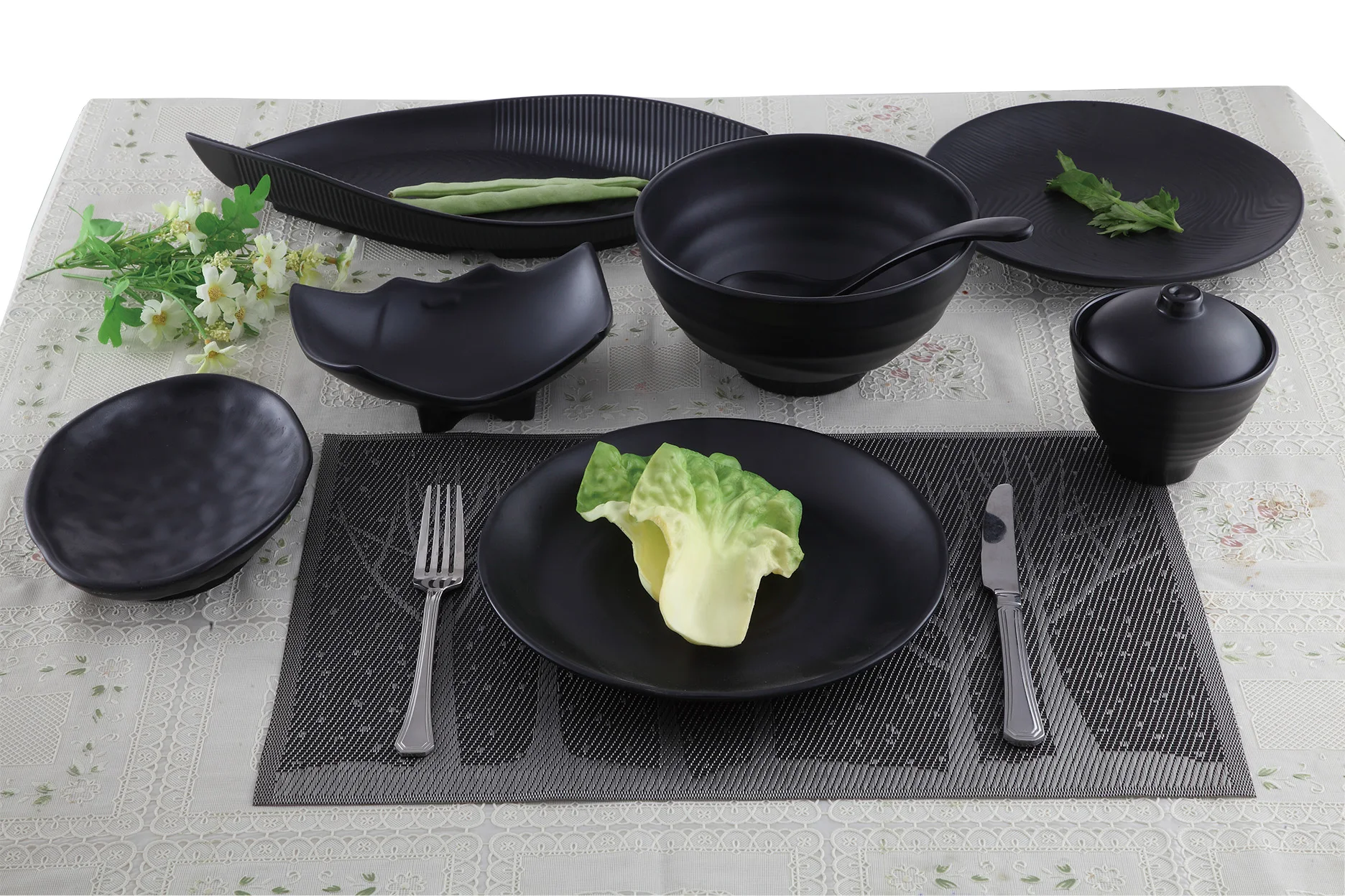 Wholesale Custom High Quality Melamine Dinnerware Set Thick Melamine