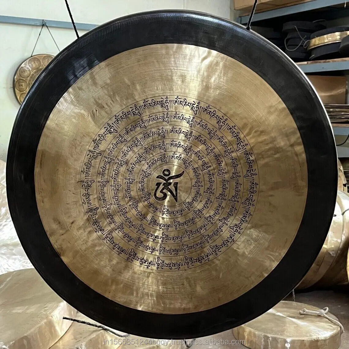 60cm Mantra Carving Gong,Om Mane Padme Ohm,Deep Revibration Sound ...