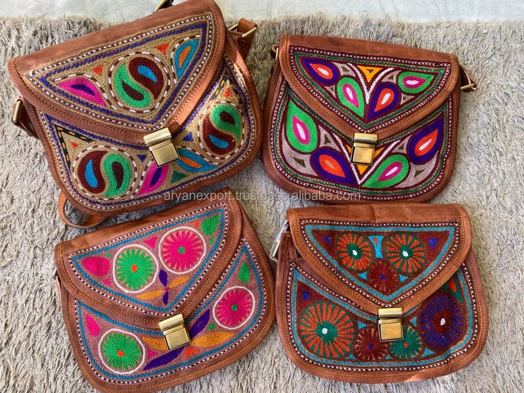 Vintage Goat Leather Crossbody Sling Bag - 9
