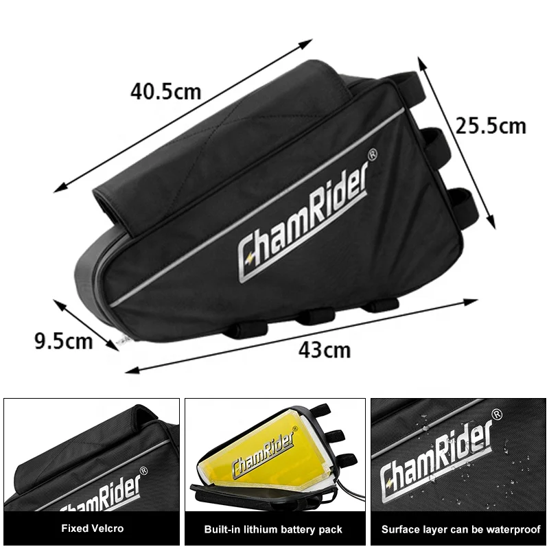 Треугольная аккумуляторная батарея Chamrider, 18650 21700, 36 В, 48 В, 52 В, аккумуляторная батарея для электрического велосипеда Lifepo4