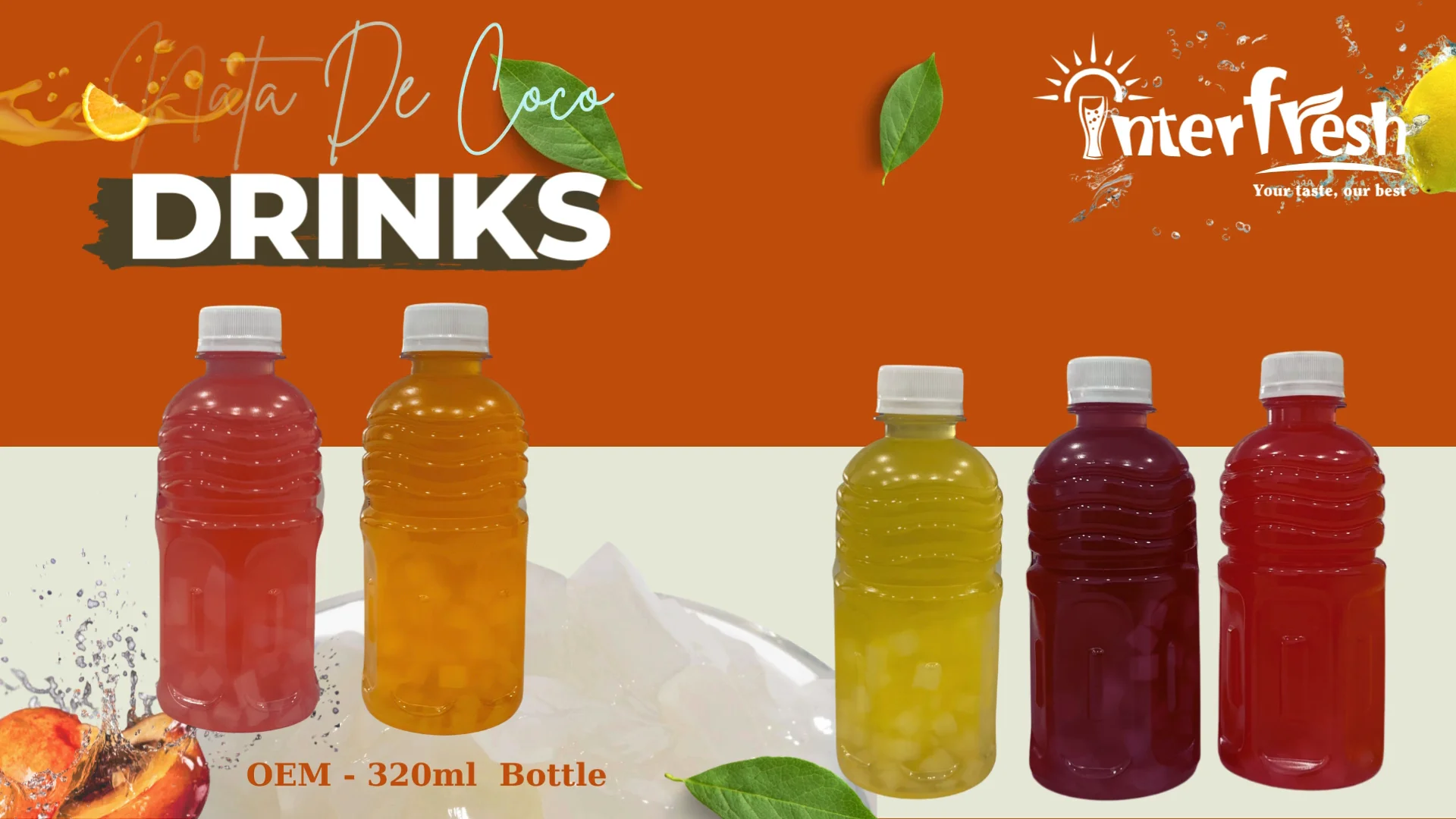 Fruit Juice Drink With Nata De Coco Oem Manufacture Interfresh Vietnam