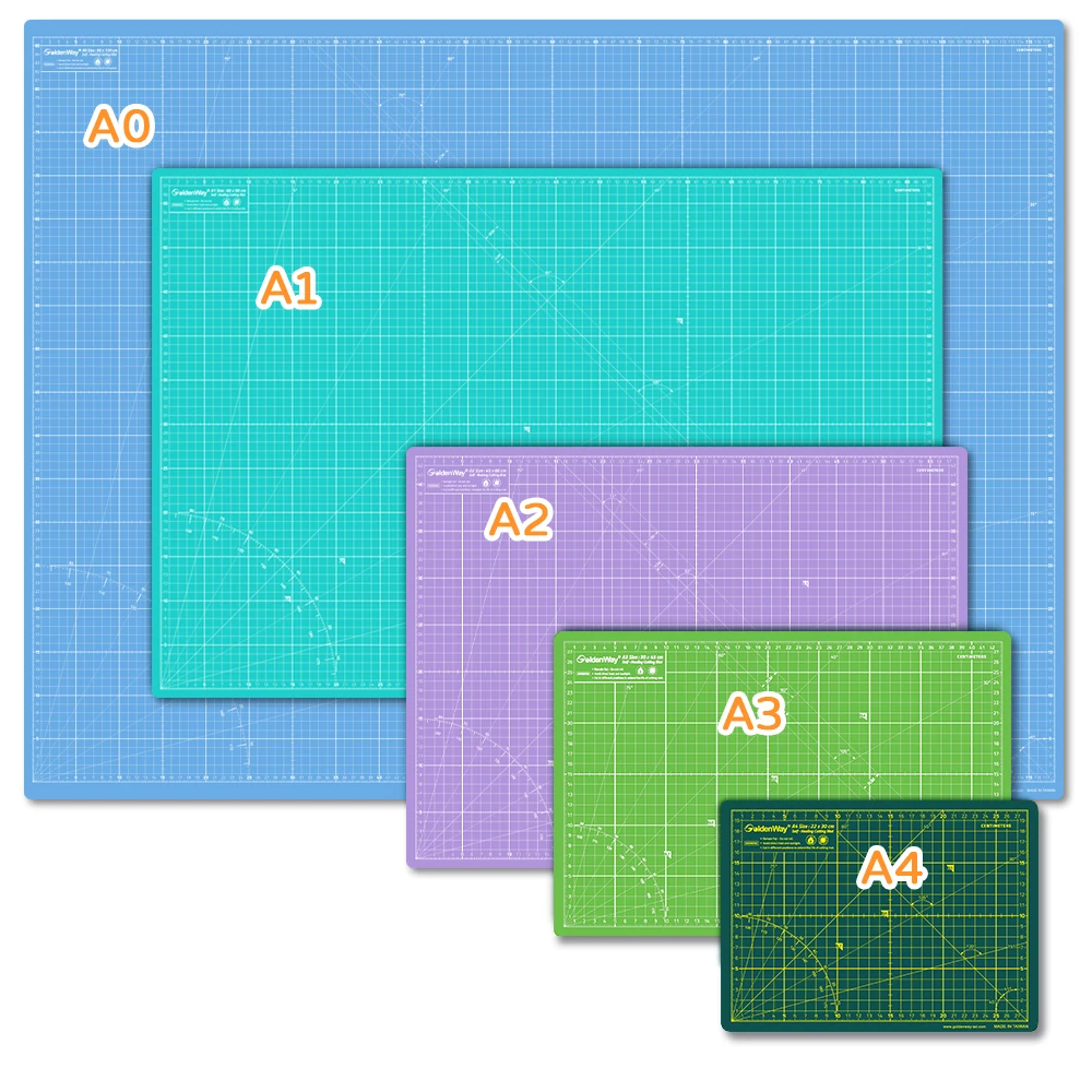 Eco Friendly A1 Custom Printing Size Self Healing Double Sided DIY Craft Pvc Cutting Mat