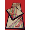 Natural Beige with Multi-color (Red, Blue, Yellow, Pink) Geometrical Patterns