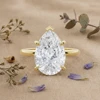 Moissanita de Oro de 14K