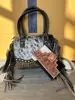 black with brown embossed print
