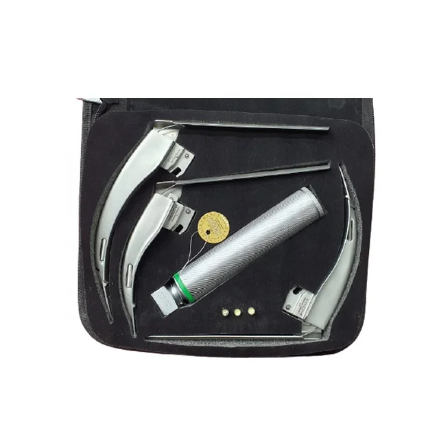 Fiberoptic Mcintosh Laryngoscope Set Of 4 Blades With 4 Lamps - Buy ...