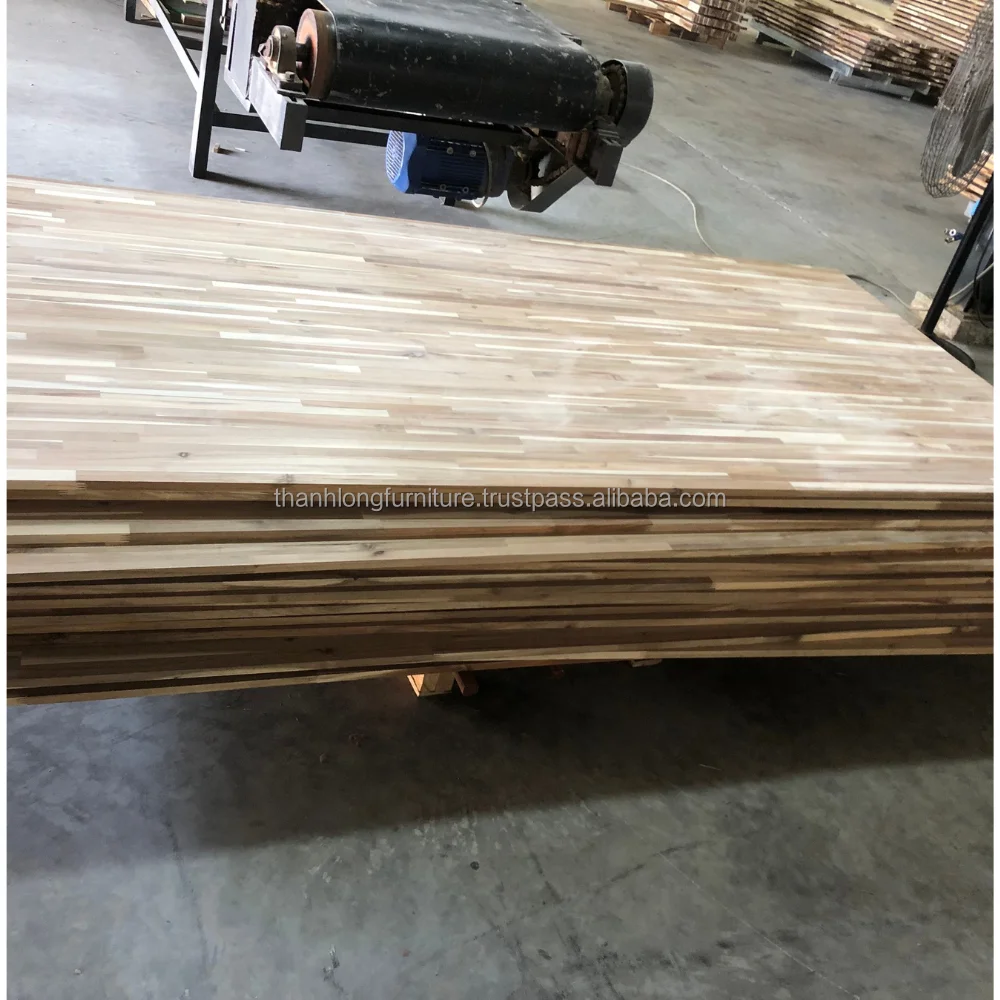 Acacia Finger Jointed Panel Decoration Countertop Butcher Block Kitchen