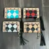 Turquoise & White checkered
