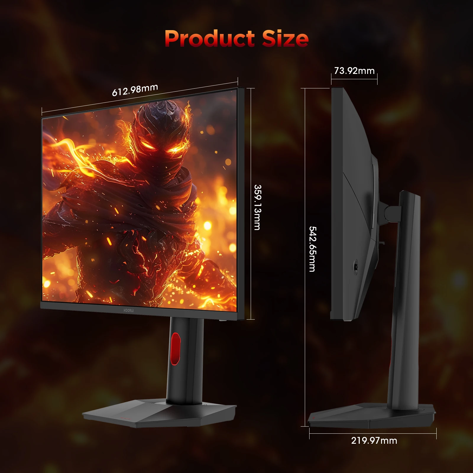 KOORUI 27 Inch IPS MinLED Display Gaming Monitor - 2560x1440