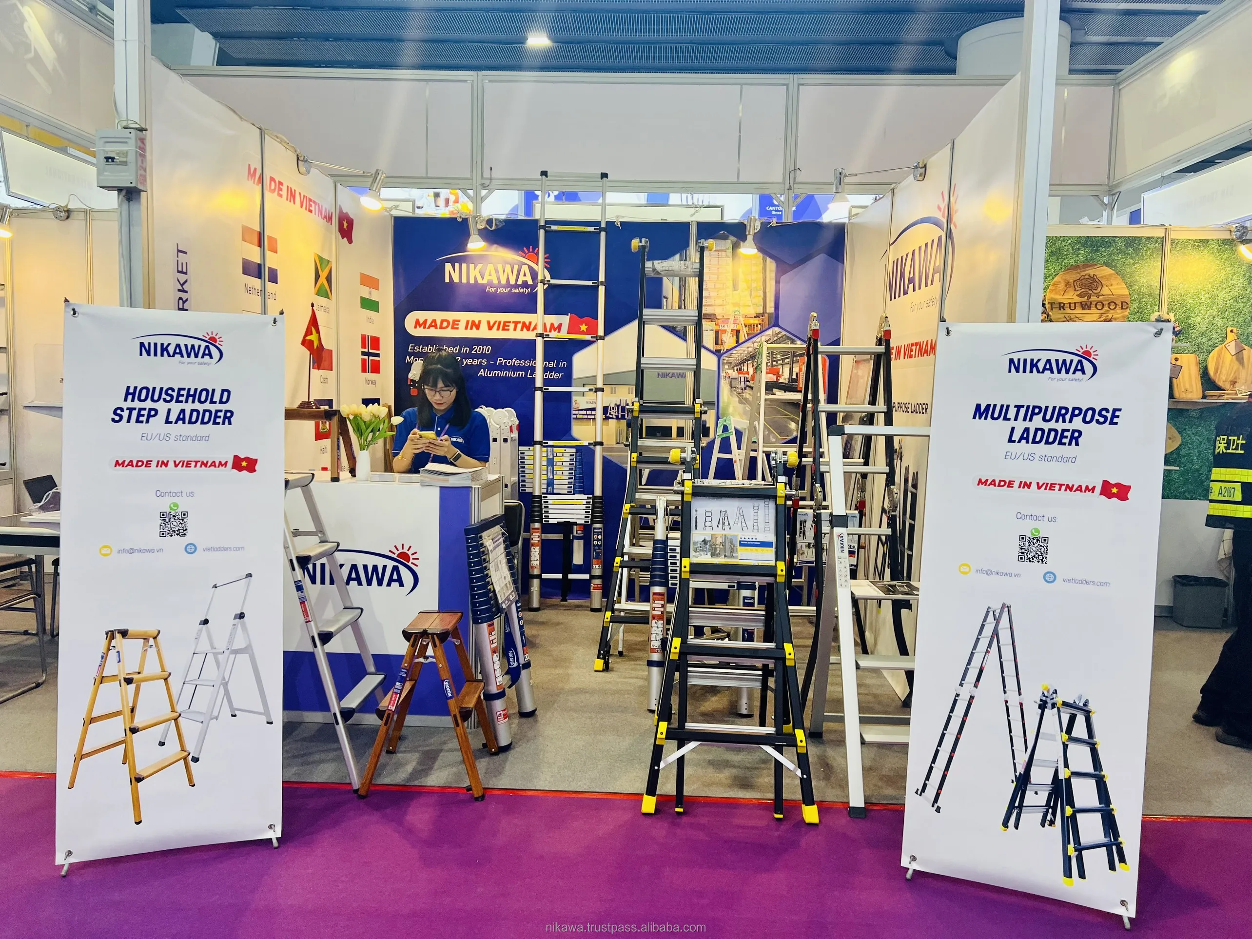 Safety Folding Multipurpose Aluminum Ladders 4*5 Steps Super Quality