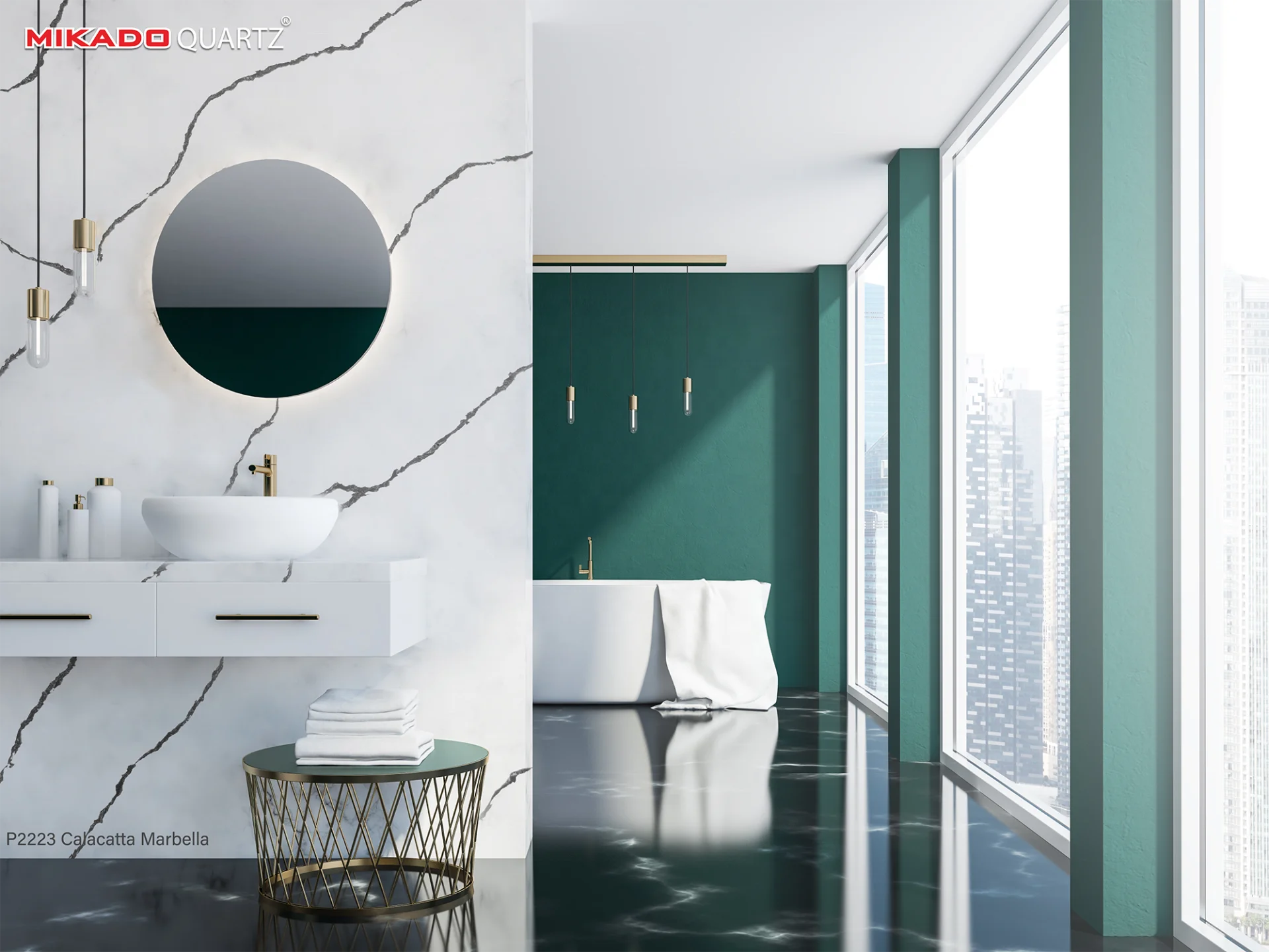 Calacatta Valenza Calacatta Quartz Stone High Quality Quartz Stone