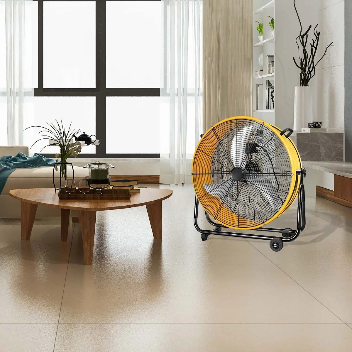 Industrial Drum Fan, Electric, Metal - detail 12