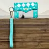 Turquoise & White Checkered