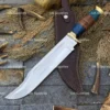 Carbon Steel, Blue Wood & Stacked Leather