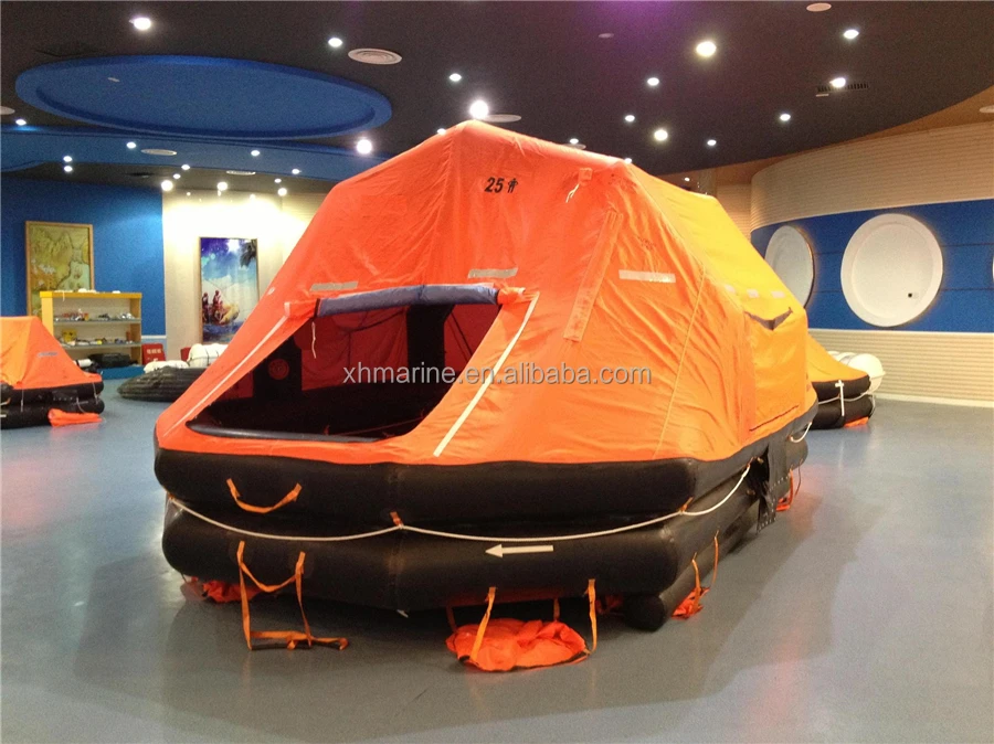 Automatic Inflatable Raft China Customized KHZ Type Self-Righting Inflatable Life Rafts For 6-130 ...