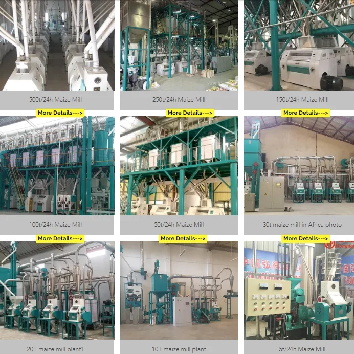 Full Automatic Corn Mill Machine With Auto Packing Machine and Two Years Spare Parts