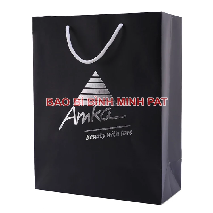 Luxury Custom Size Package Paper Handle Paper Bag Kraft Paper Shopping Bag