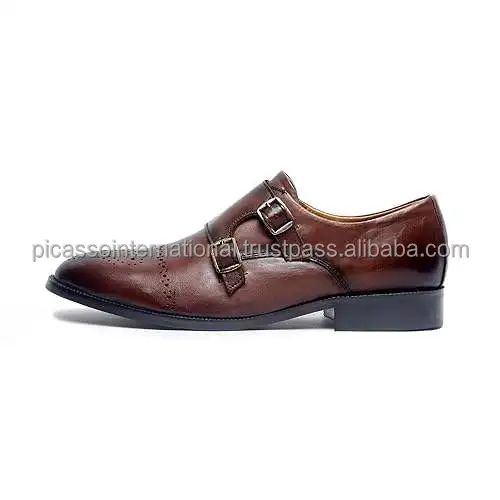 Affordable Market Price Top Quality Custom Made Classic Design Casual Daily Wear Genuine Leather Monk Formal Shoes Boots for Men