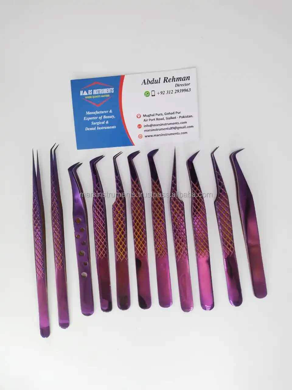 Best Fiber Tips Professional Solid Eyelash Extension Tweezers For Make