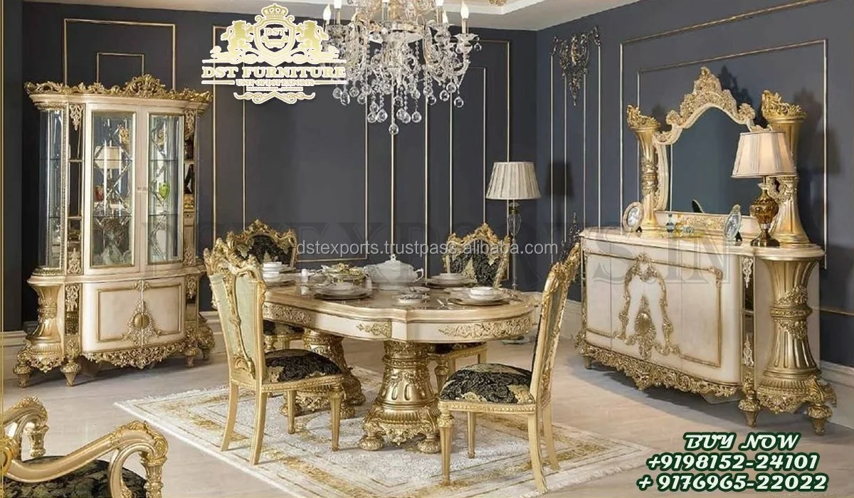 Formal Dining Room Furniture in Platinum Finish Antique Platinum Finish  Dining Table Set Buy Dining Room Furniture Manufacturer, image size:1200x700