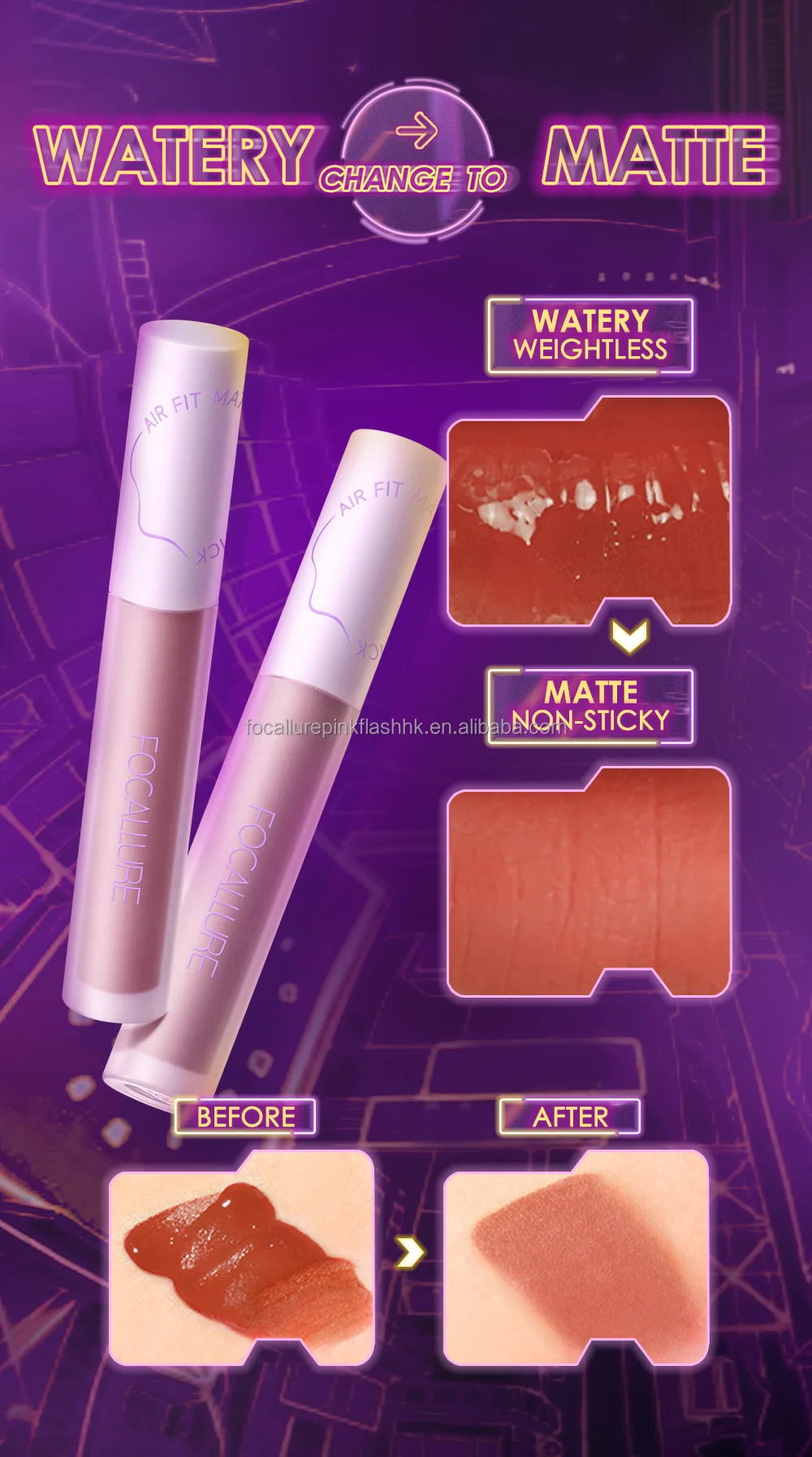 Focallure Fa417 Airy Matte Lip Tint Waterproof Lip Glaze Transferproof