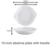 10-inch abalone Plate with handle