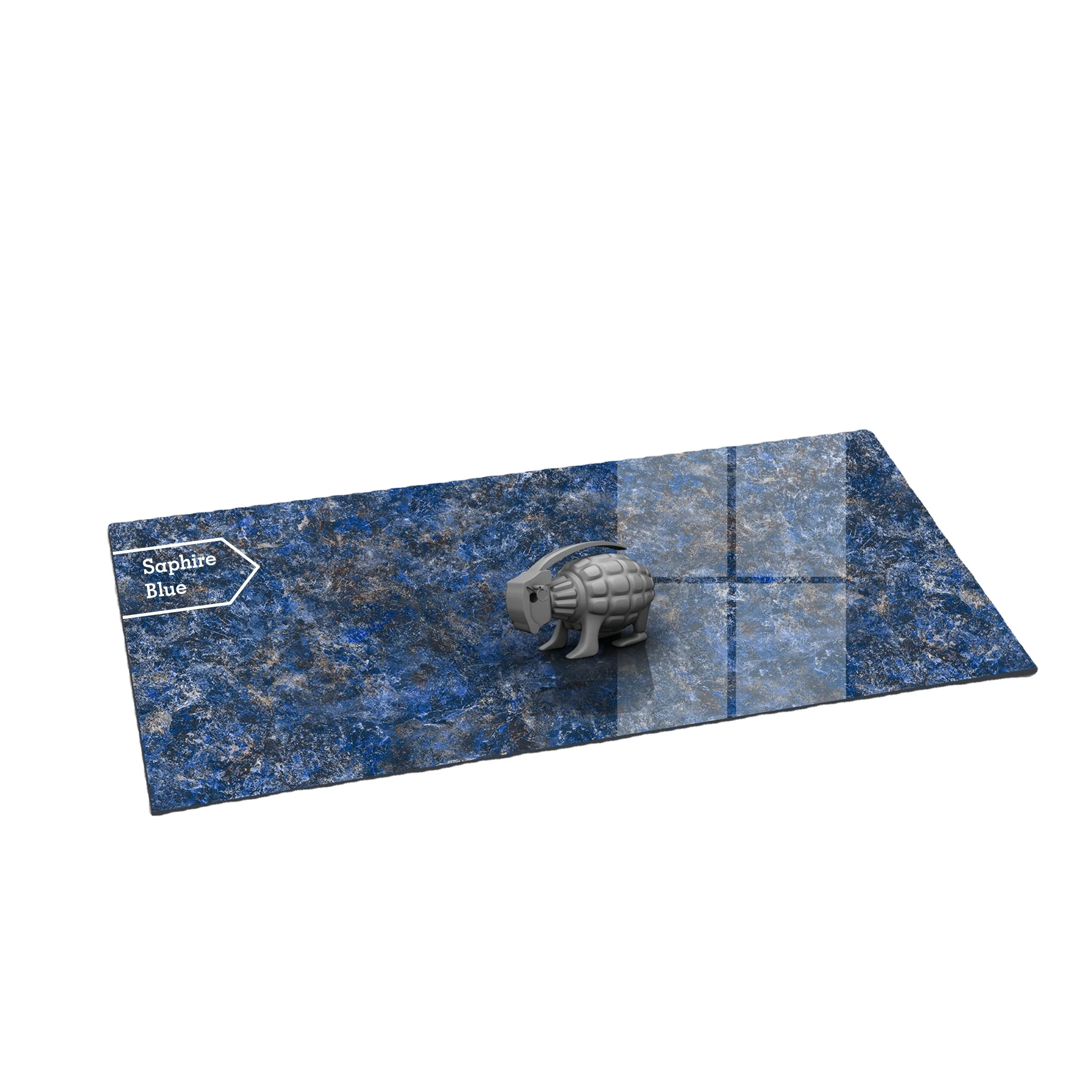 Luxury Floor Decor Interior Floor Tiles Glossy Blue Ceramic and Porcelain Tiles Interlocking Ceramic Floors for Home Hotel