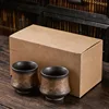 F - 2 rustic gold mugs