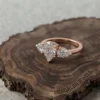 Or 14 carats (Moissanite)